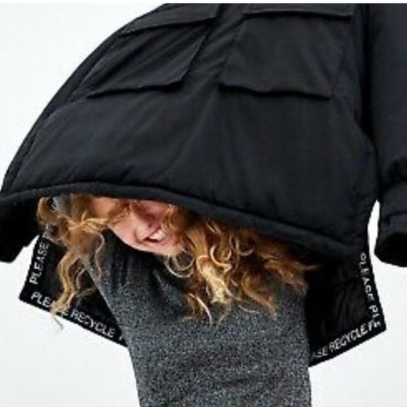 Zara Recycled Capsule Padded Parka Small Medium - Picture 14 of 16